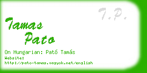 tamas pato business card