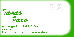 tamas pato business card